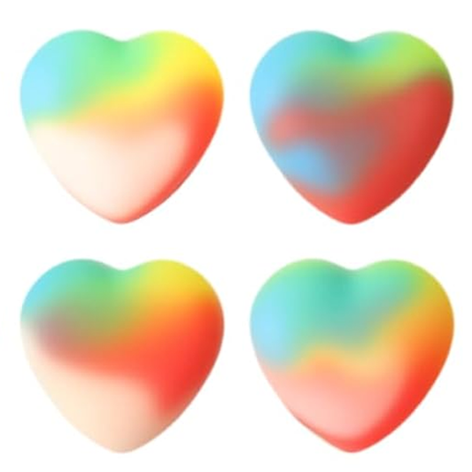 1pc Squishy Rainbow Hearts