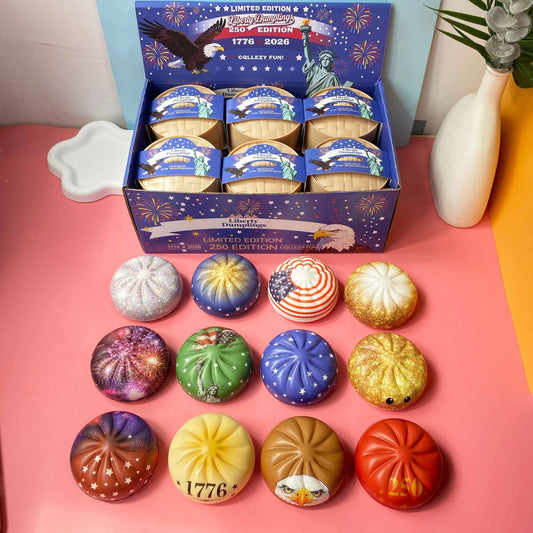 4th of July/250 years Mystery Dumpling Squishy USA Theme.  1PC - Limited Edition