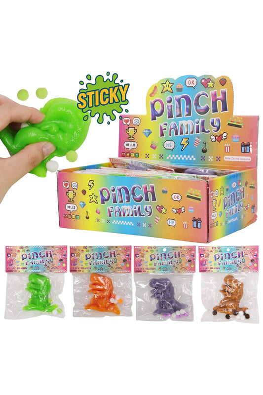 T-rex Dinosaur Sticky Mochi Pom Pom Squishy Bag 1PC