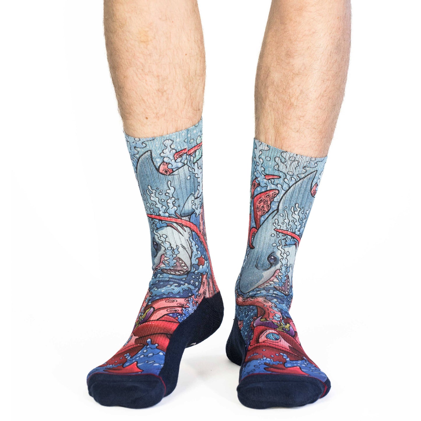 Good Luck Sock - Men's Shark vs Kraken Socks