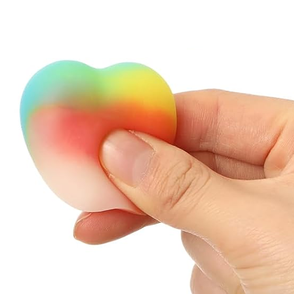 1pc Squishy Rainbow Hearts