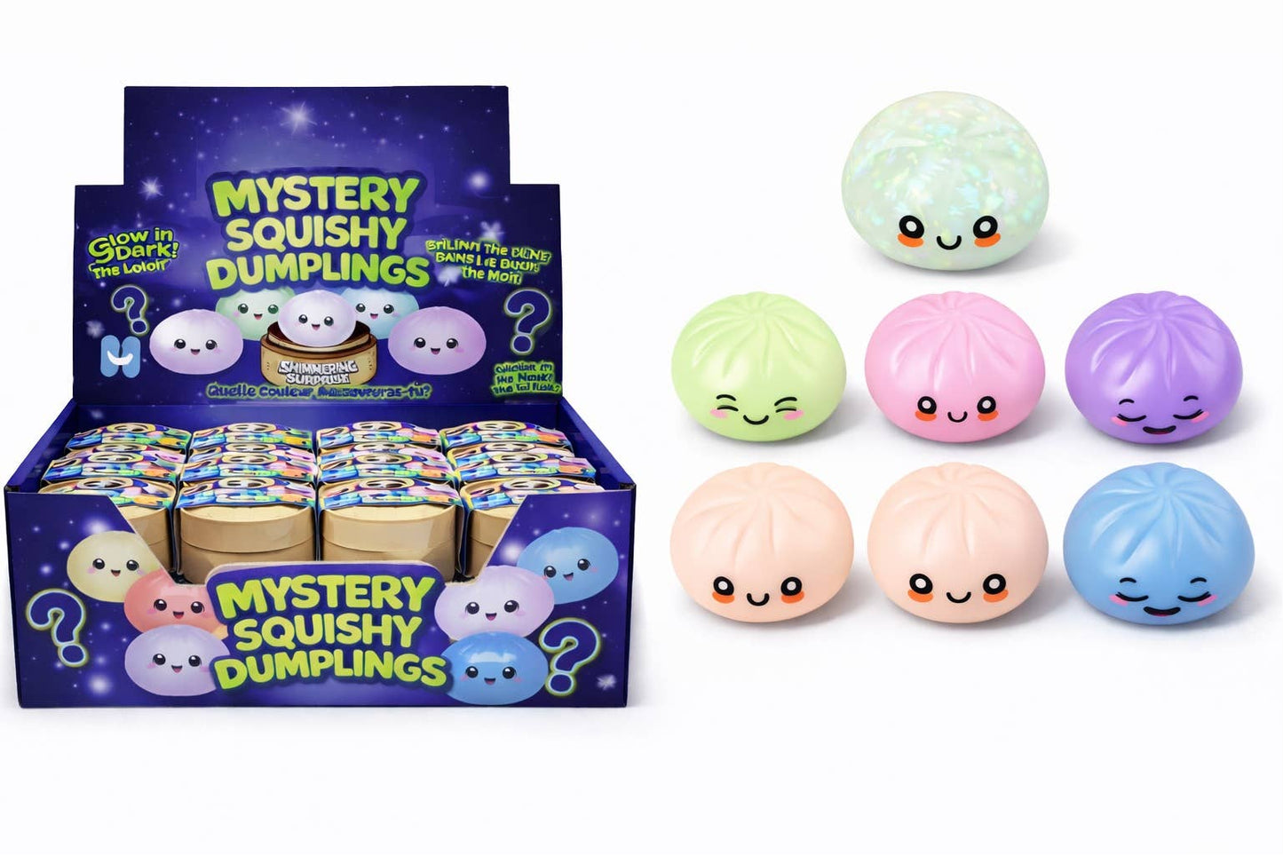 4" Mystery Squishy Dumpling - Glow in the Dark 1PC