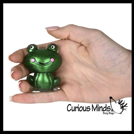 Frog Thick Metallic Gel Stress Ball -Sticky Fidget Squishy 1PC