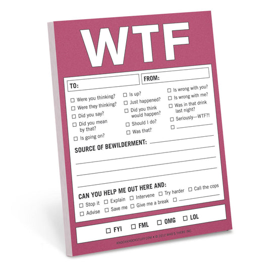 WTF Nifty Note Pad (Magenta Purple)