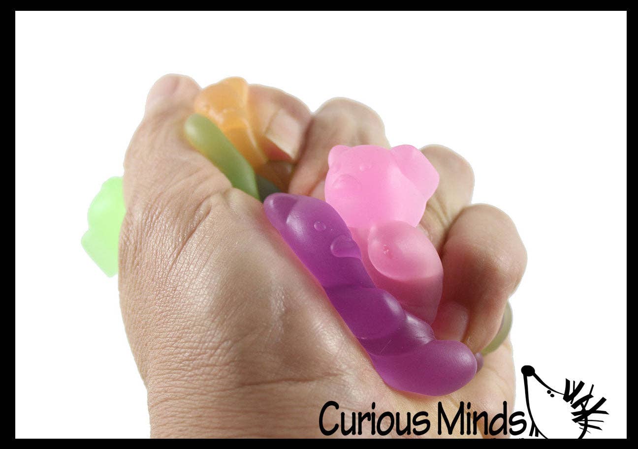 1 Bag of 6 Gummy Bear Squishy Mochi Fidget