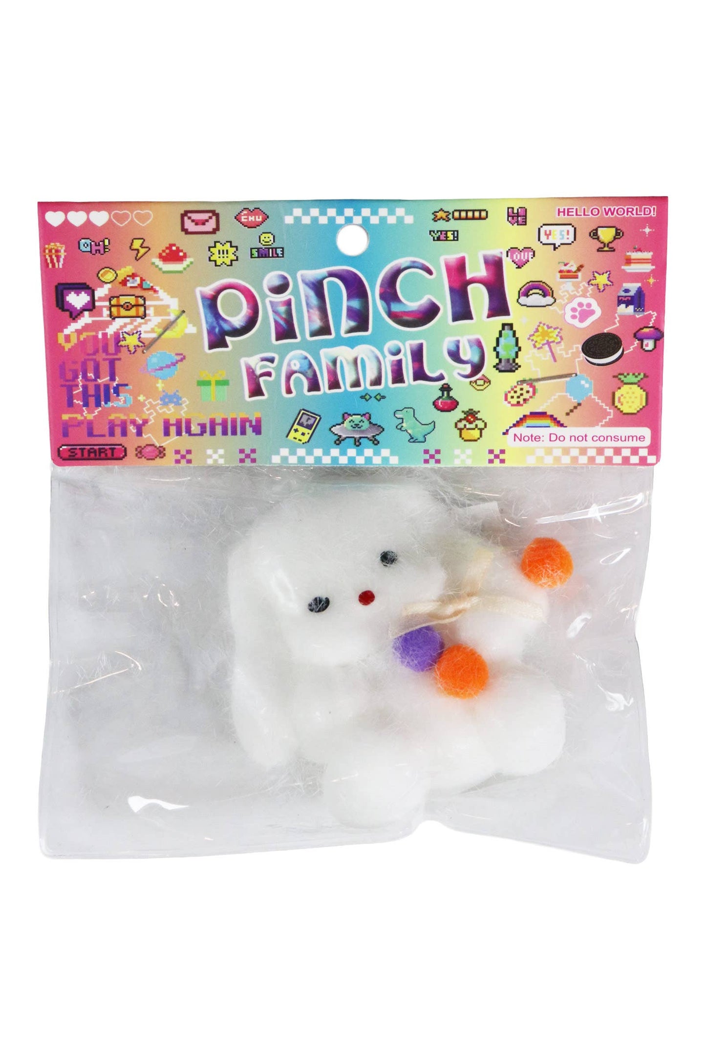 Fuzzy Maltese Dog Mochi Squishy Bag - 1 PC