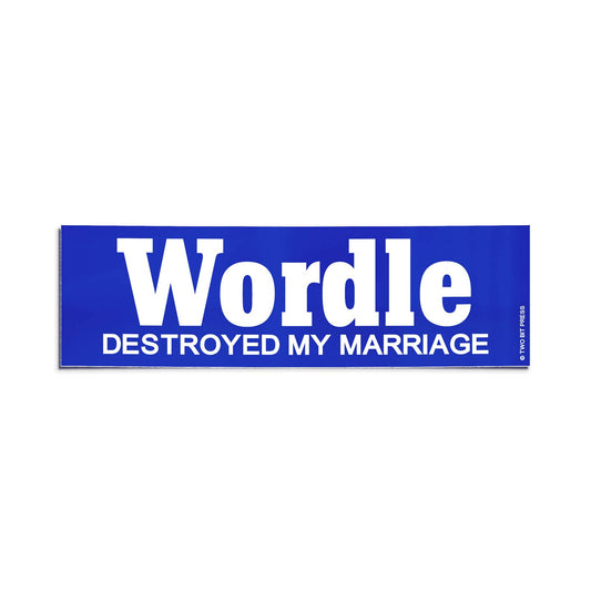 Word Game Destroyed My Marriage Bumper Sticker