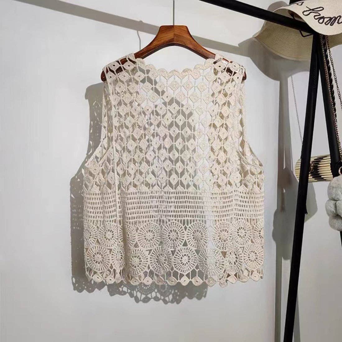 Funkyrel® Atzbranding Limited - Crosa - V Neck Openwork Vest
