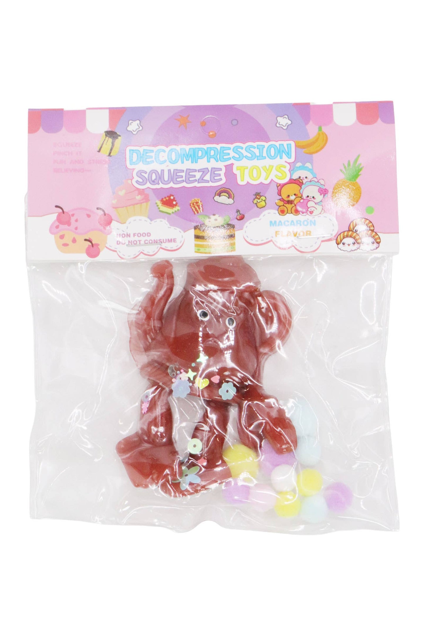 Italian Brain Rot Memes Mochi Pom Pom Squishy Bag - 1 PC
