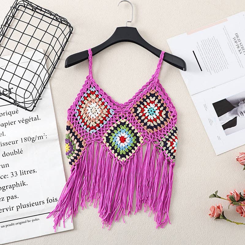 Funkyrel® Atzbranding Limited - Crosa - Bohemian Crochet Camisole Tank Top