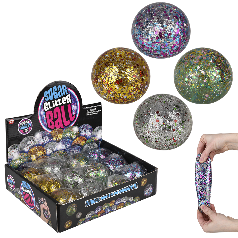 2.4" SPARKLE SQUEEZY SUGAR BALL 1PC