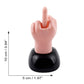 Dashboard bobblehead middle finger solar pink