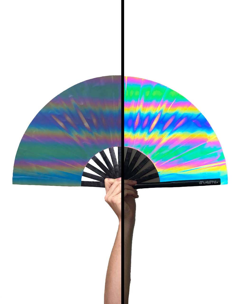 Reflective Rainbow Clacking Fan