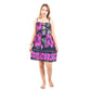 DK Hawaii - Floral Hibiscus Monstera Woman's Summer Dress