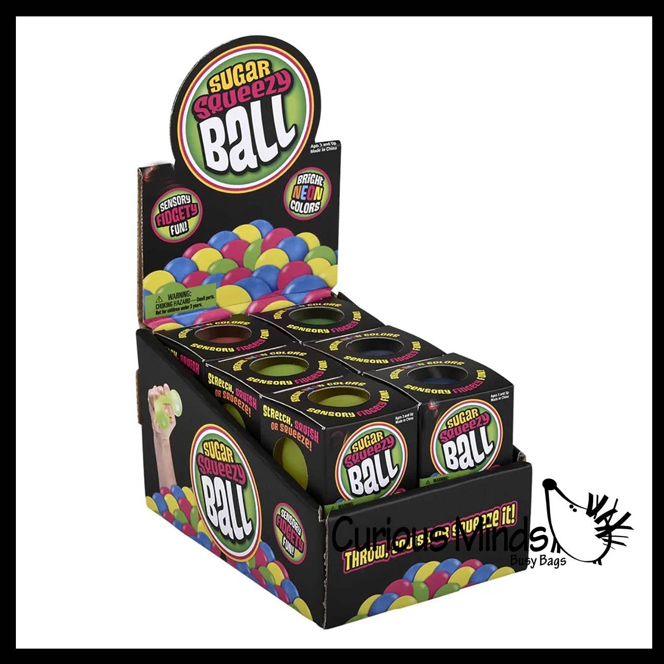 Curious Minds Toys - 1 Boxed Sugar Ball - Thick Glue/Gel Stretch Ball -  Squishy