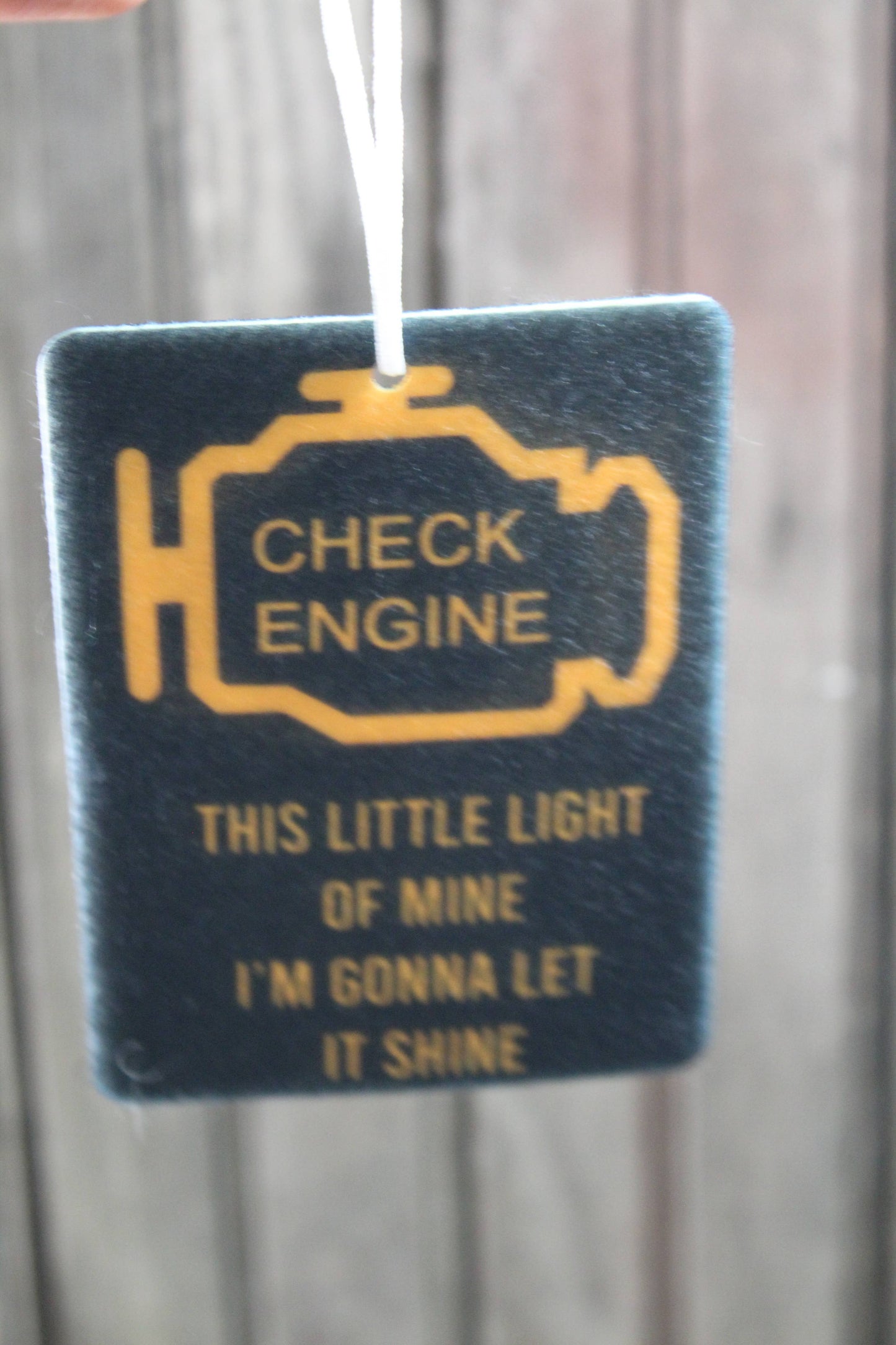 Check Engine // Felt Car Air Freshener
