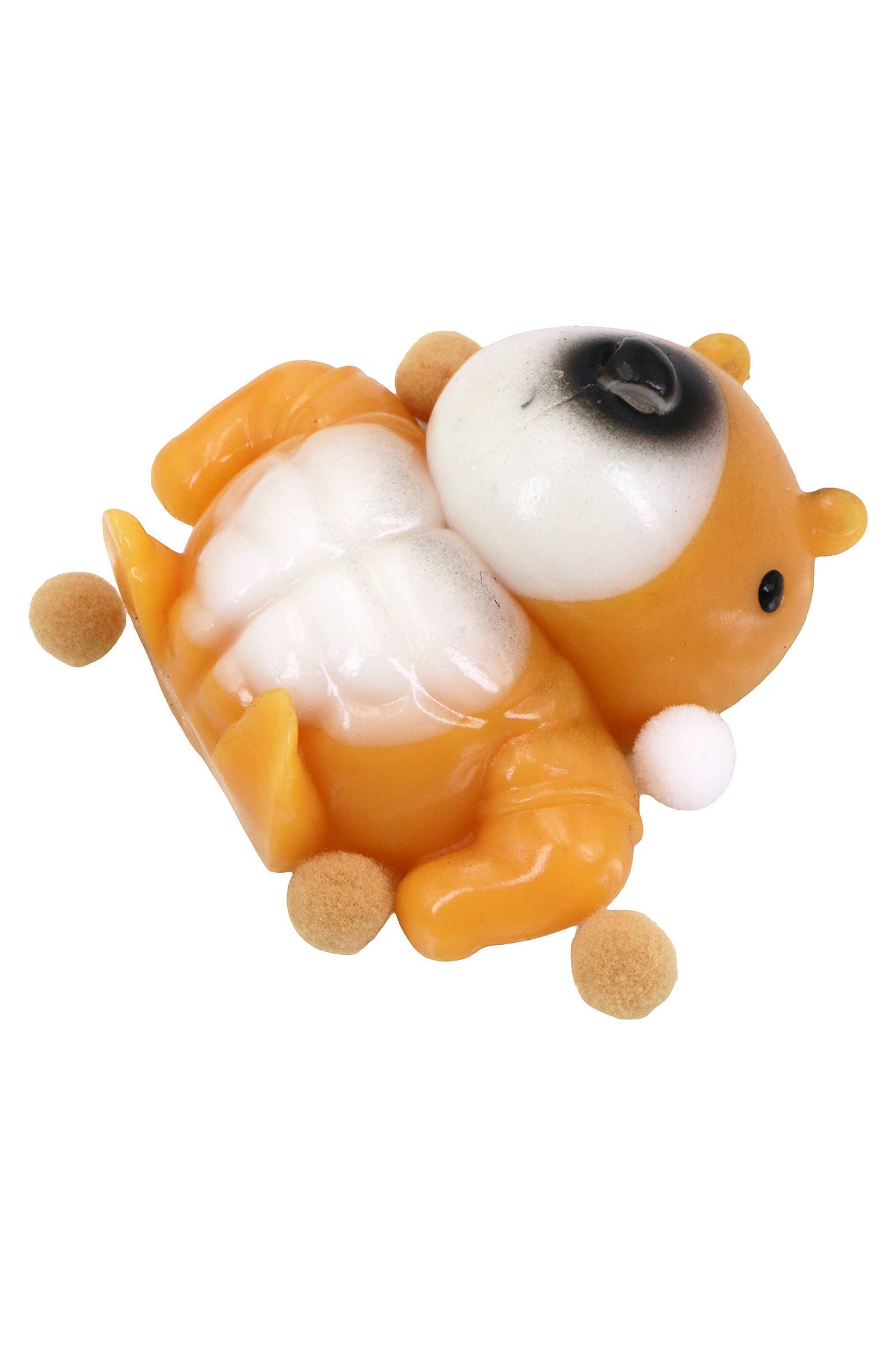 Buff Chipmunk Pom Pom Sticky Mochi Squishy Bag - 1PC