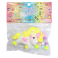 Unicorn Glittery Pom Pom Sticky Mochi Squishy Bag 1 PC