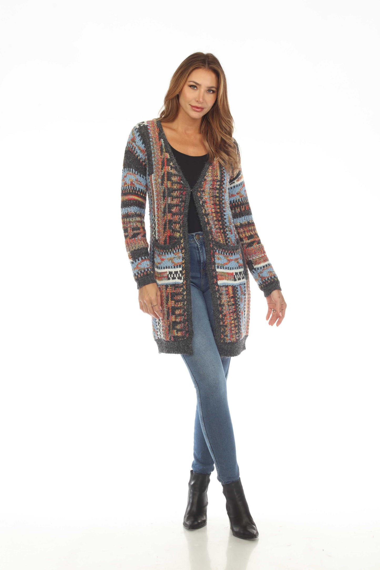 Rising International Inc - Women's  Grandcanyon  Multi  Pocket  Open Front  Sweater