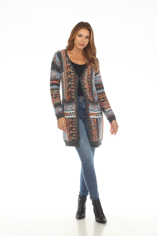 Rising International Inc - Women's  Grandcanyon  Multi  Pocket  Open Front  Sweater
