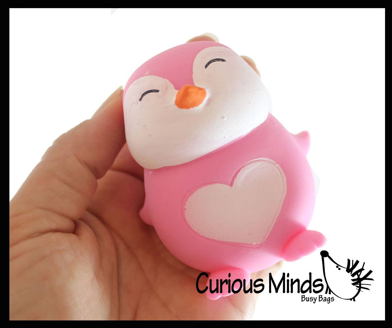 Curious Minds Toys - 1 Marshmallow Penguin Animal Stress Balls - Ultra Soft Knead