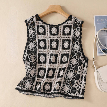 Funkyrel® Atzbranding Limited - Crosa - Crochet Vintage Bohemian Vest
