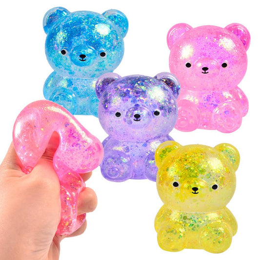 Cute Mini Glitter Bear Squishy Squeeze Toy