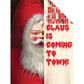 Creepy Santa Is Coming To Town Gift Wrapping Paper. Folded Flat Wrap-3 sheets