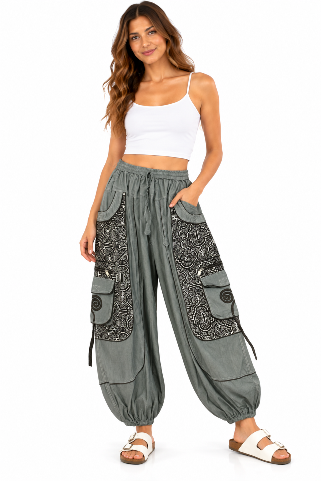 Rising International Inc - Emb Pocket Boho Pant RB11