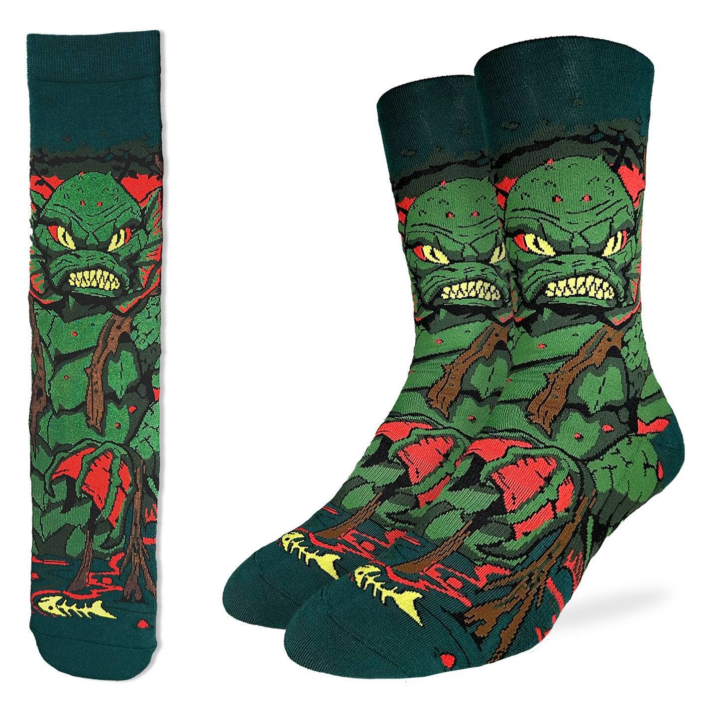 Good Luck Sock - Men's Halloween, Evil Swamp Creature Socks [CLEARANCE]