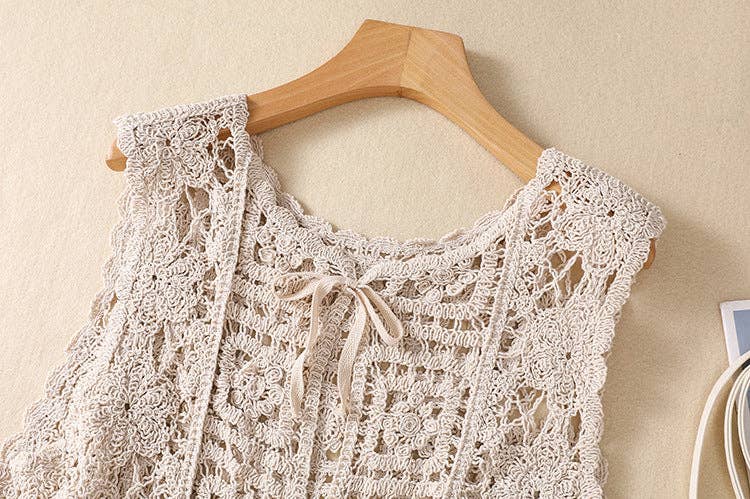 Funkyrel® Atzbranding Limited - Crosa - Crochet Vintage Bohemian Vest