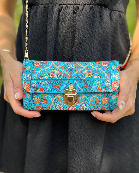 Umays Boho - Rug Design Crossbody Bag, Handmade Small Bag for Women