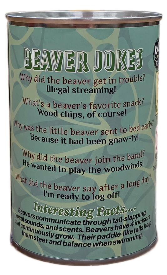 Chipper the Canned Beaver | Stuffed Animal Plush w/Jokes