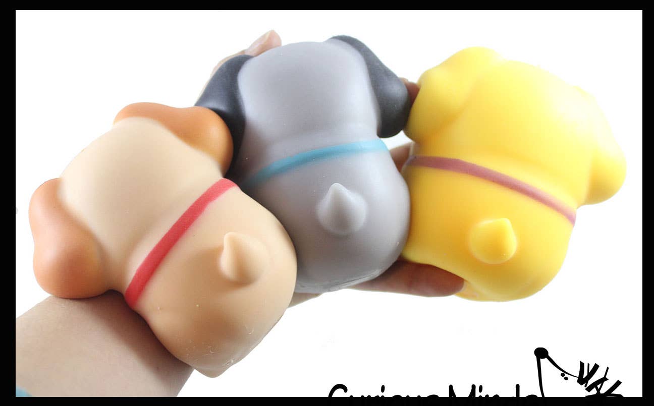 1 Soft Dog Animal Stress Ball - Sensory Fidget Stress Toy