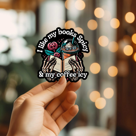 I Like My Books Spicy Vinyl Sticker