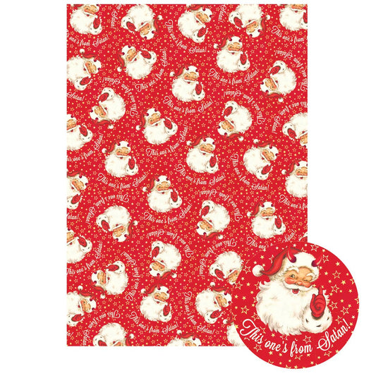 This One's From Satan Gift Wrapping Paper (Roll of 3 Sheets)