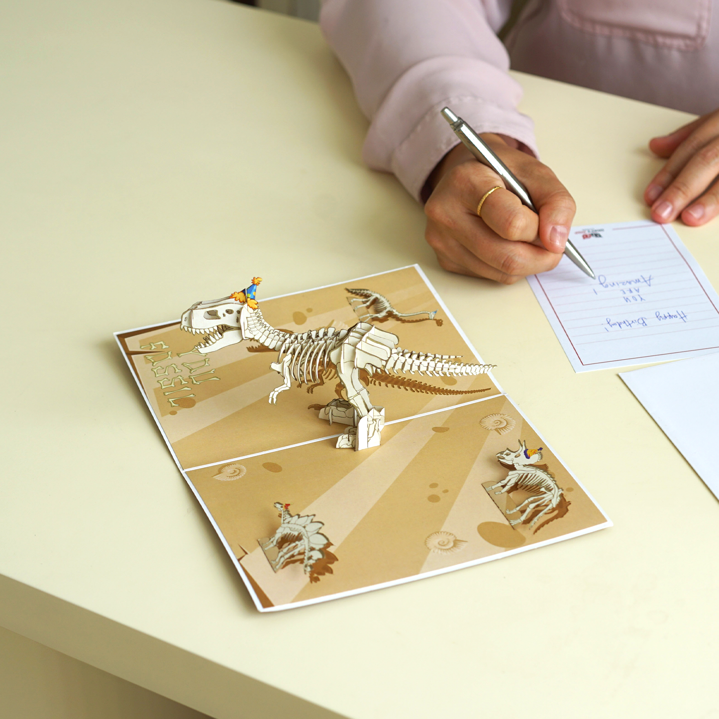 Birthday Fossil 3D Pop-Up Jurassic Dinosaur Card