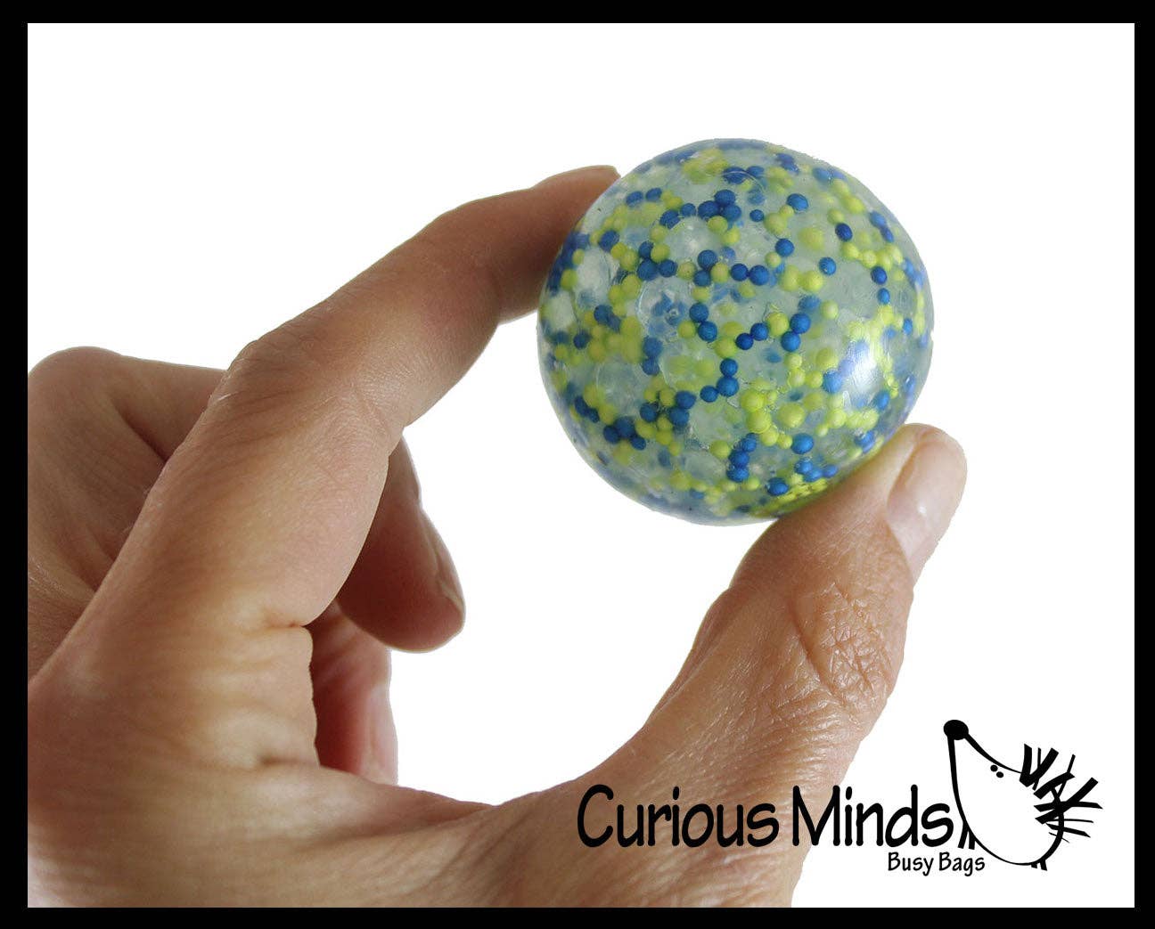 Small 1.5" Confetti Bead Ball Set with Thick Gel.  1 Set
