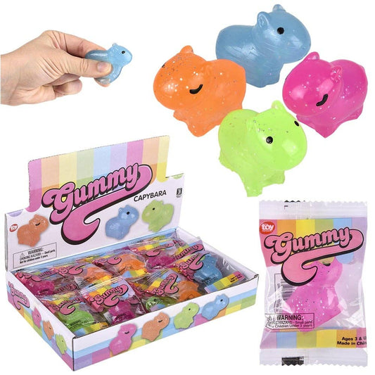 1.5" Gummy Capybara Character Squishy Toy 1PC