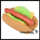 Curious Minds Toys - Stretchy and Squishy Hotdog Stress Ball - Doh Filled Buns and Stretchy Toppings