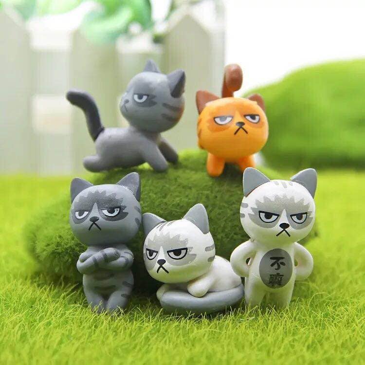 Mini Angry Cat Figurines
