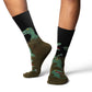 Men's Big & Tall Velociraptors Hiding in Bushes Socks