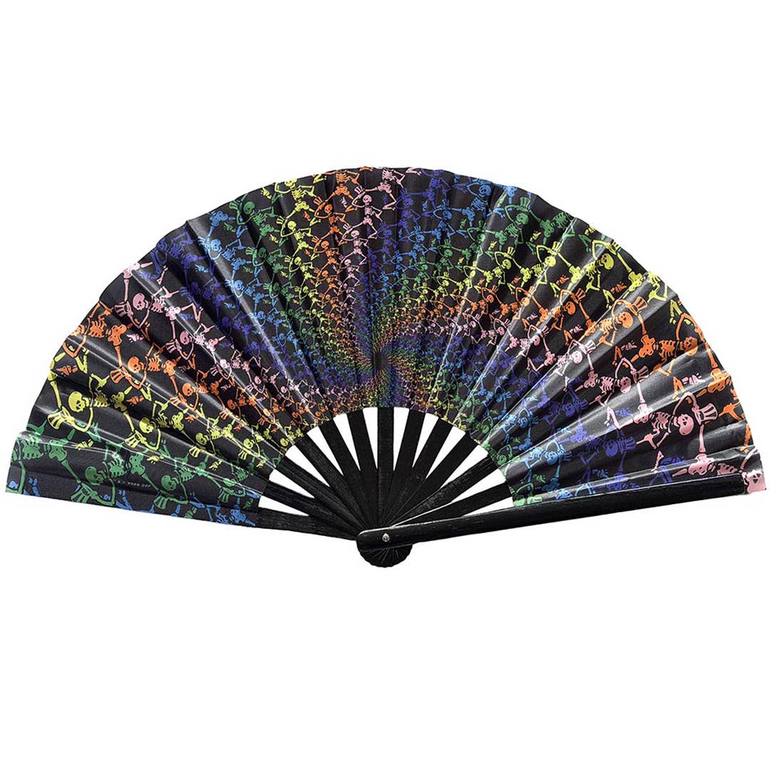 Grateful Dead Spiral Skeletons Clacker Dance Fan
