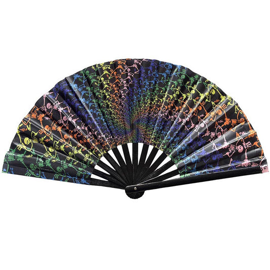 Grateful Dead Spiral Skeletons Clacker Dance Fan