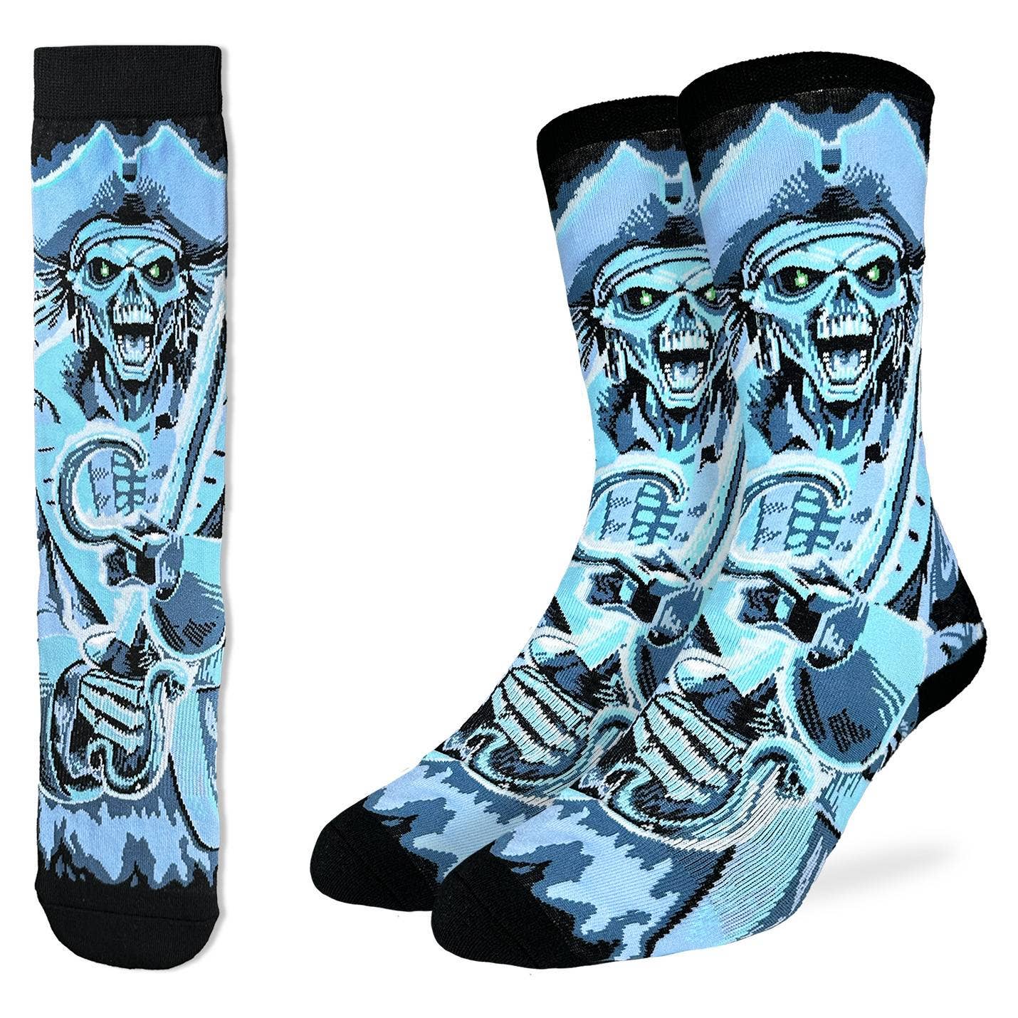 Good Luck Sock - Men's Halloween, Evil Ghost Pirate Socks [CLEARANCE]