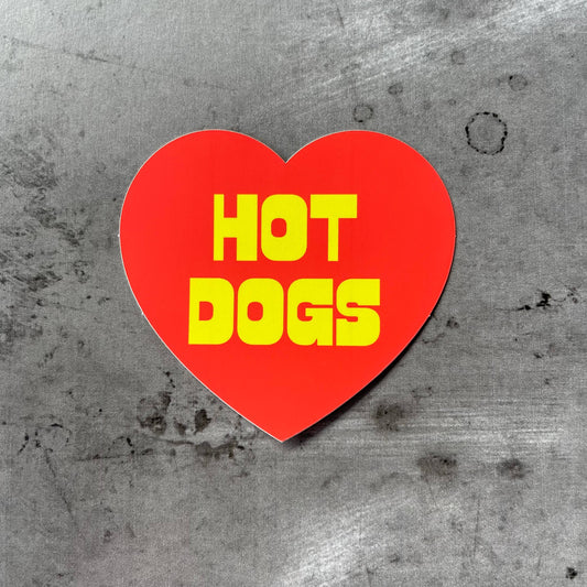 The Silver Spider - Hot dogs heart sticker // foodie cooking chef gifts deli