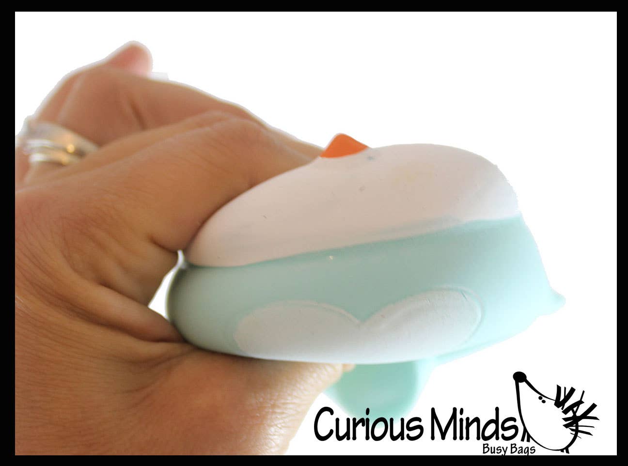 Curious Minds Toys - 1 Marshmallow Penguin Animal Stress Balls - Ultra Soft Knead