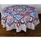 Sunshine Joy - Round Tablecloth Tapestry Red/blue Mandala