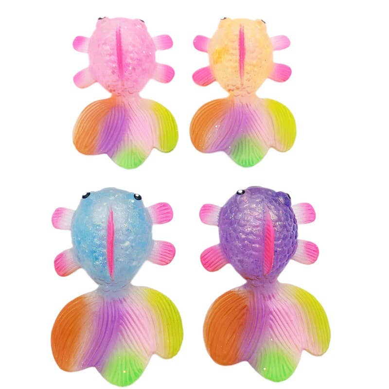 Eagle Crest Industries Inc. -  Glitter Gold Fish Fidge Toy, Cute Sea Animal Stress Relief