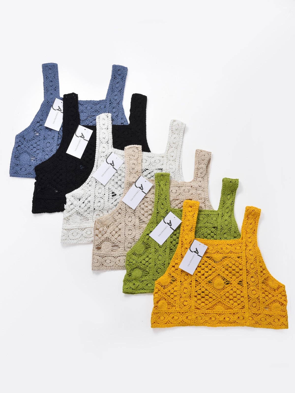 Funkyrel® Atzbranding Limited - Crosa - Vintage Crochet Camisole Tank Top